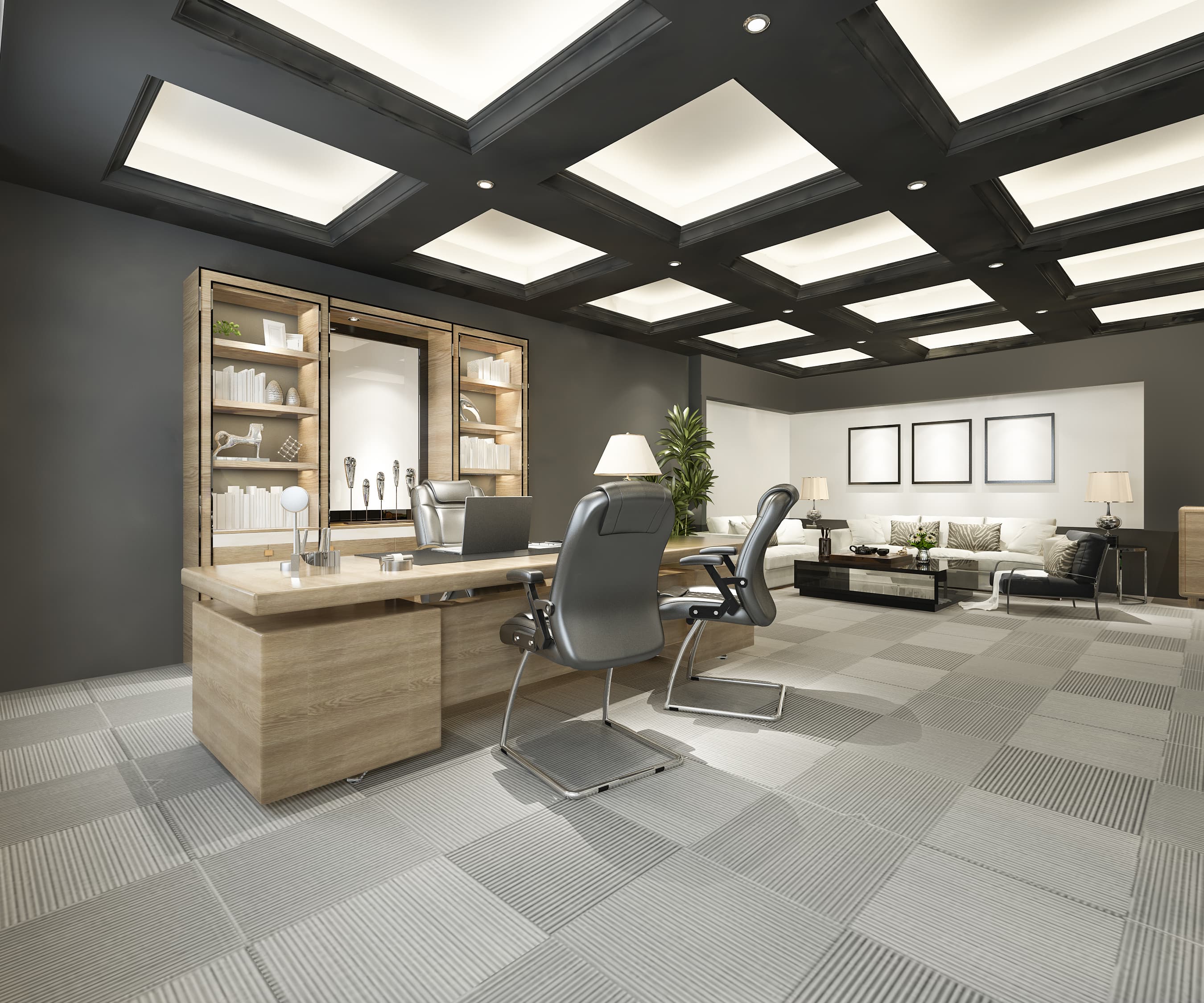 Luxury executive office with modern design